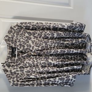 New Directions Small Leopard Print Top